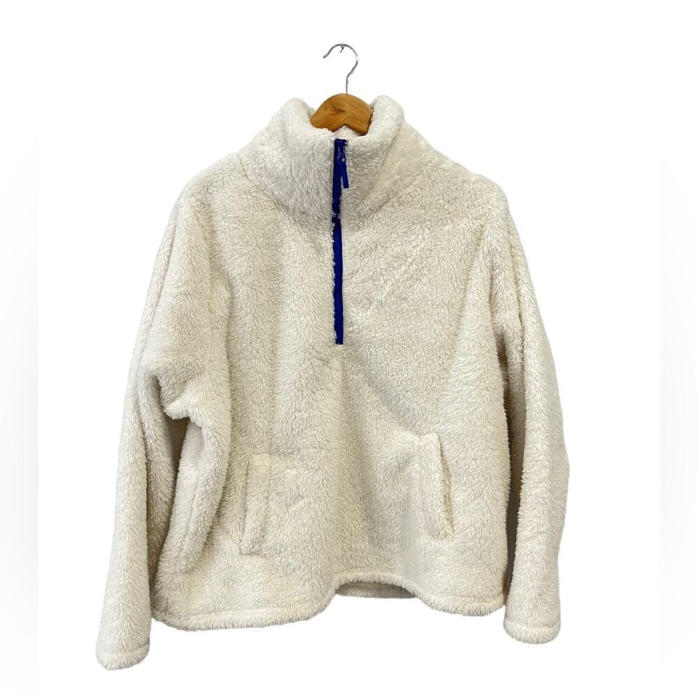 J Crew Factory 1/4 Zip Sherpa Pullover XXL